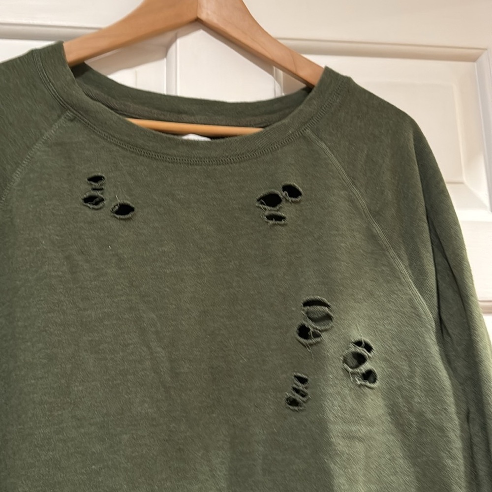 Colsie Distressed Sweatshirt - Picture 2 of 7